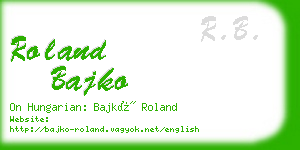 roland bajko business card